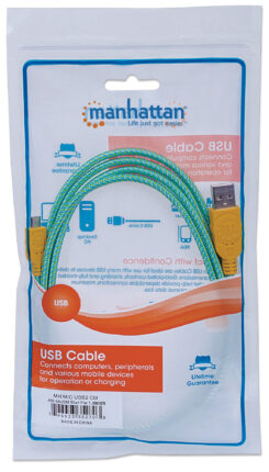 Manhattan 352703 USB-kabel USB 2.0 1,8 m USB A Micro-USB B 0,48 Gbit/s Groen, Geel - Afbeelding 7