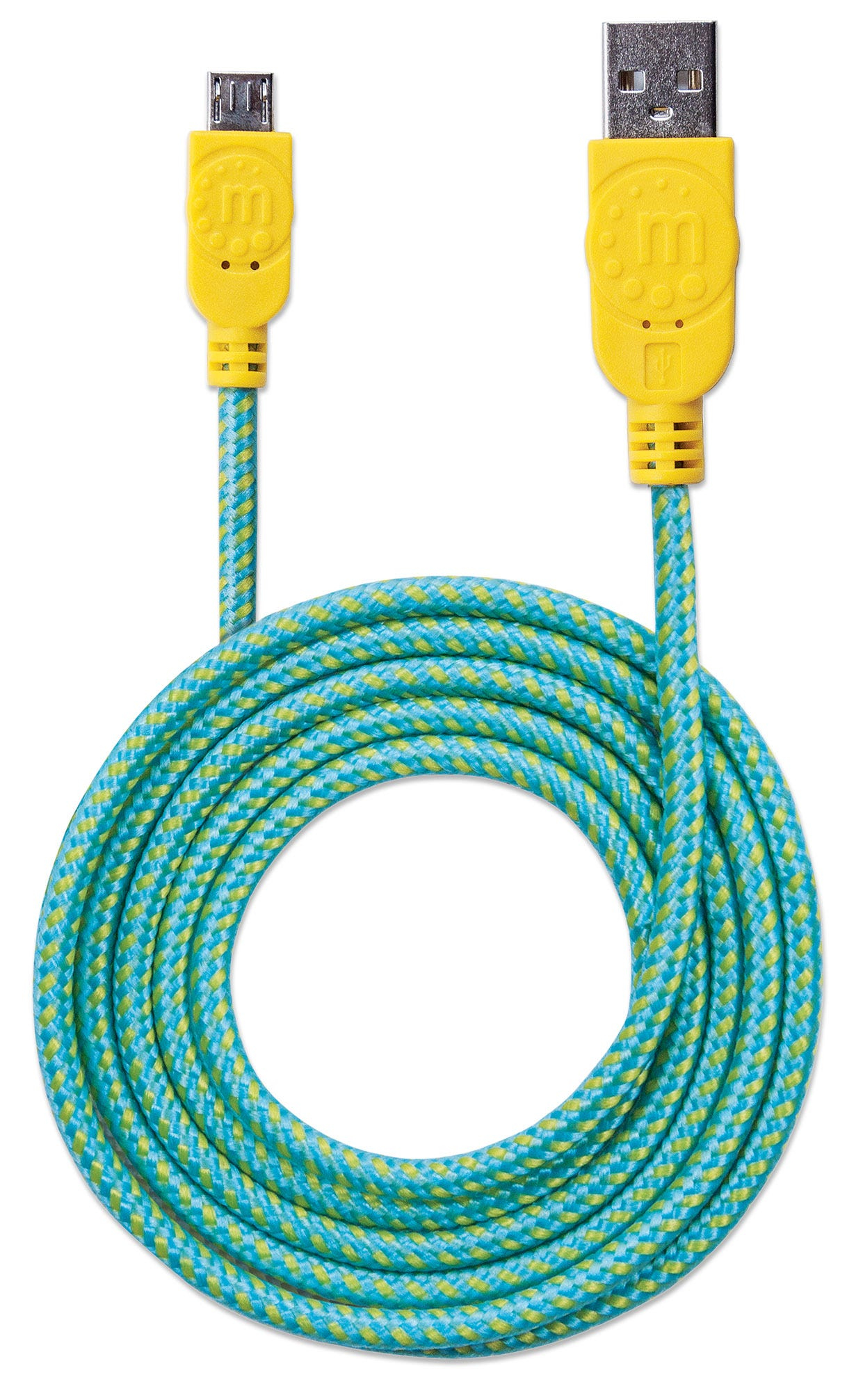Manhattan 352703 USB-kabel USB 2.0 1,8 m USB A Micro-USB B 0,48 Gbit/s Groen, Geel - Afbeelding 6