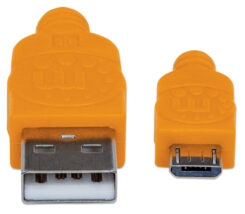 Manhattan 394024 USB-kabel USB 2.0 1 m USB A Micro-USB B 0,48 Gbit/s Blauw - Afbeelding 4