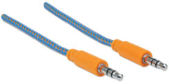 Manhattan 352819 audio kabel 1,8 m 3.5mm Blauw, Oranje - Afbeelding 3