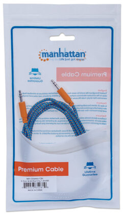 Manhattan 352819 audio kabel 1,8 m 3.5mm Blauw, Oranje - Afbeelding 6