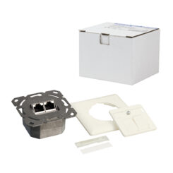 LogiLink NP0023 wandcontactdoos RJ-45 Metallic, Wit - Afbeelding 8