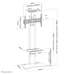 Neomounts PLASMA-M1700ES bevestiging voor signage-beeldschermen 177,8 cm (70") Zwart - Afbeelding 4