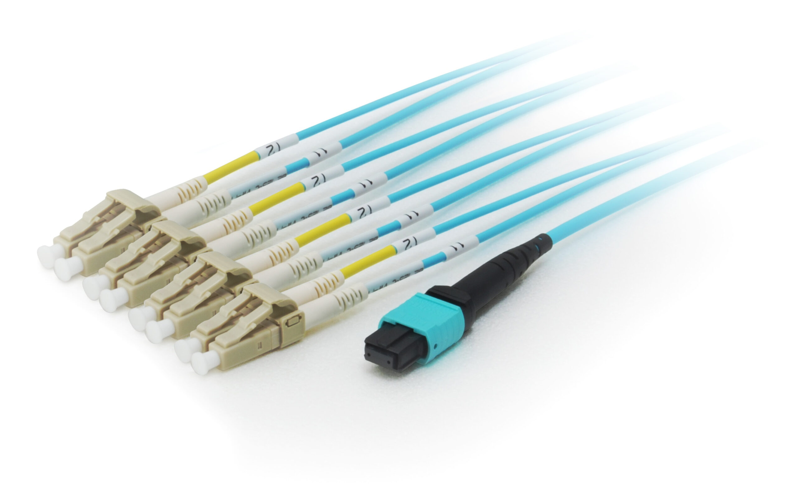 Equip 25556607 InfiniBand en Glasvezelkabel 10 m MTP 4x LC Cyaan