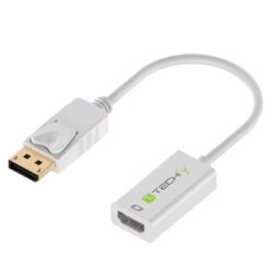 Techly 0.15m DisplayPort 1.2 - HDMI M/F 0,15 m Wit