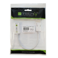 Techly 0.15m DisplayPort 1.2 - HDMI M/F 0,15 m Wit - Afbeelding 3