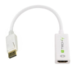 Techly 0.15m DisplayPort 1.2 - HDMI M/F 0,15 m Wit - Afbeelding 7