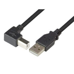 Techly 2.0m USB 2.0 A/B M USB-kabel 2 m USB A USB B 0,48 Gbit/s Zwart - Afbeelding 2