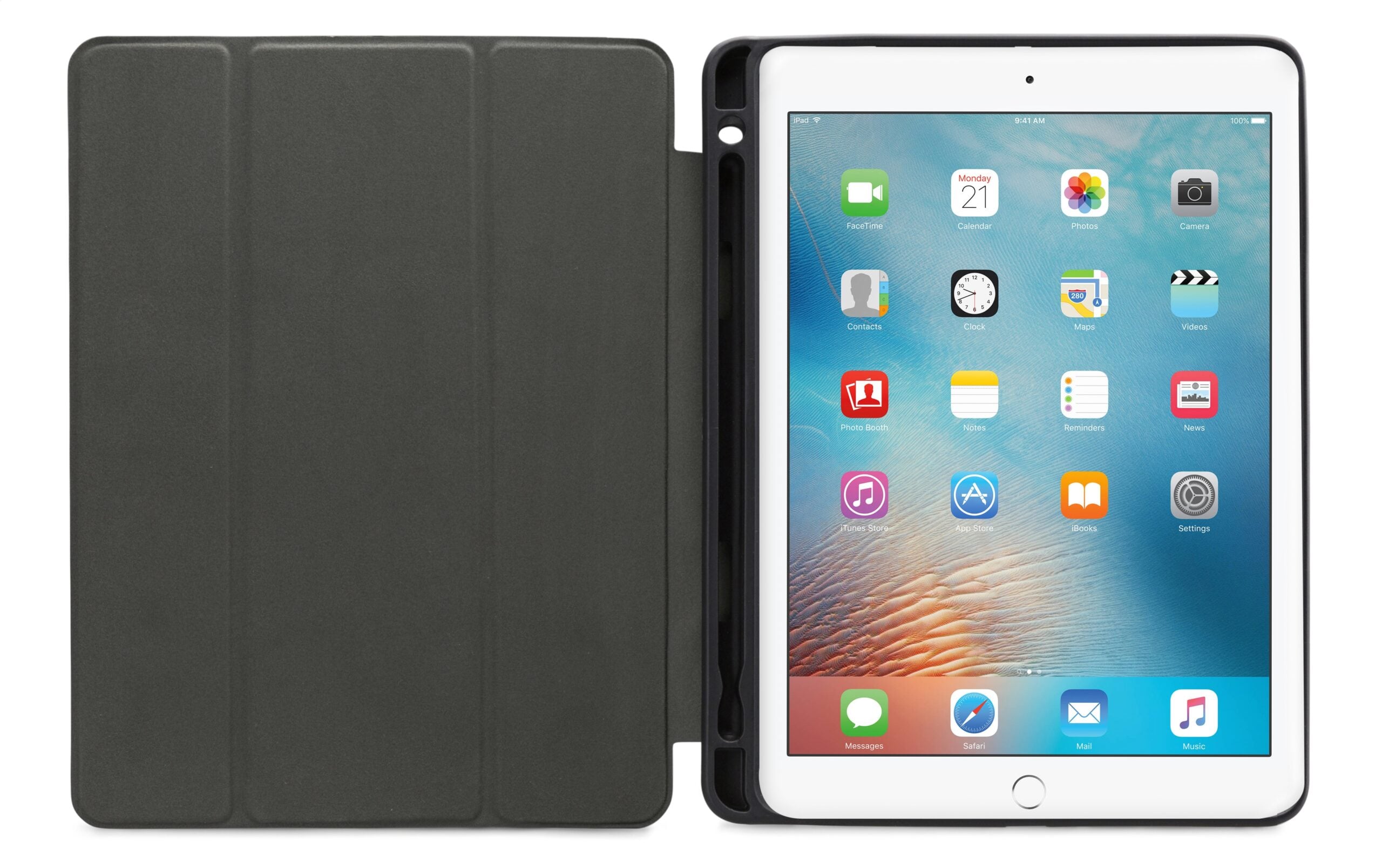 Mobilize Solid Folio Case for Apple iPad 9.7 2017/2018/Air/Air 2/Pro 9.7 Black - Afbeelding 3