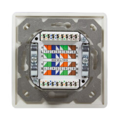 LogiLink NP0023 wandcontactdoos RJ-45 Metallic, Wit - Afbeelding 3