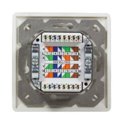 LogiLink NP0125 wandcontactdoos RJ-45 Metallic, Wit - Afbeelding 3