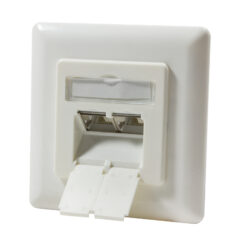 LogiLink NP0023 wandcontactdoos RJ-45 Metallic, Wit - Afbeelding 4