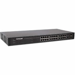 Intellinet 24-poorts Gigabit web-smart netwerk switch, 24x RJ45 10/100/1000 Mbps + 4x SFP-uplink, VLAN-ondersteuning, rackmontage, metalen behuizing, 3 jaar garantie - Afbeelding 4