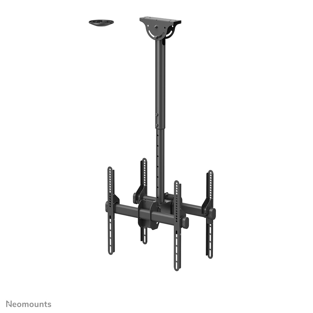 Neomounts NM-C440DBLACK Dual monitor/TV-beugel plafond 32-60" - h 56-91 cm - Afbeelding 3