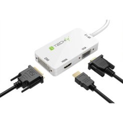 Techly IADAP DP-COMBOF2 video kabel adapter 0,15 m DisplayPort HDMI / DVI / VGA Wit - Afbeelding 6