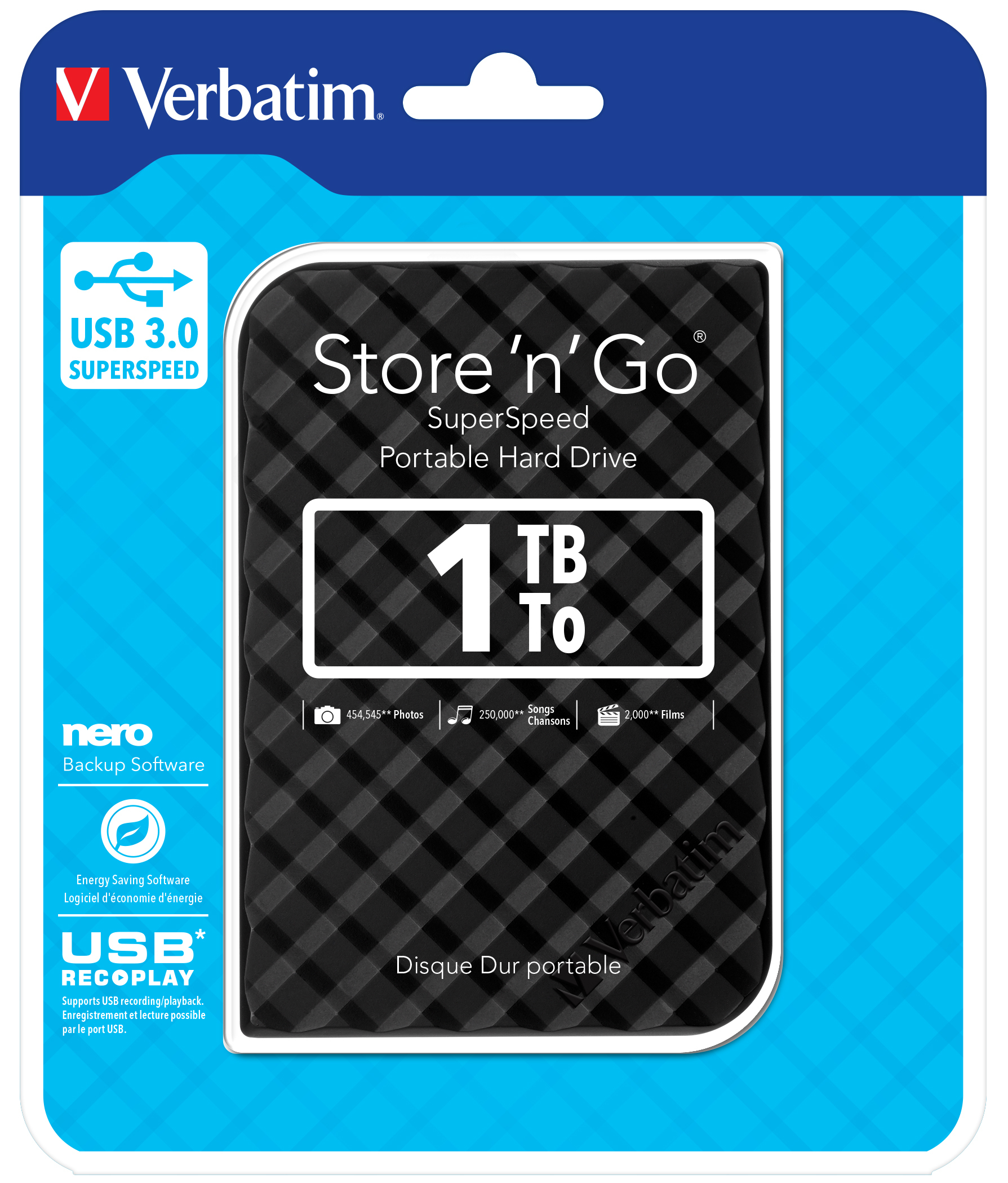 Verbatim Draagbare vaste Store 'n' Go-schijf met USB 3.0 van 1 TB Black - Afbeelding 6