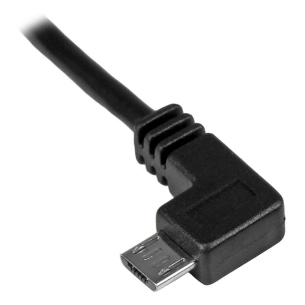 StarTech.com 1 m Micro-USB oplaad en sync kabel M/M Micro-USB haaks naar links 30/24AWG - Afbeelding 3