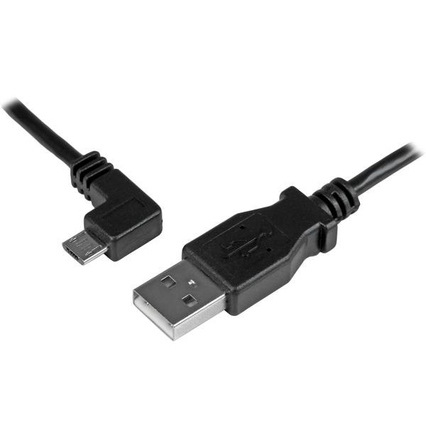 StarTech.com 1 m Micro-USB oplaad en sync kabel M/M Micro-USB haaks naar links 30/24AWG - Afbeelding 2