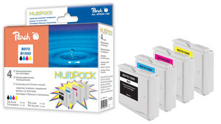 Peach PI500-120 inktcartridge 4 stuk(s) Hoog (XL) rendement Zwart, Cyaan, Geel, Magenta - Afbeelding 2