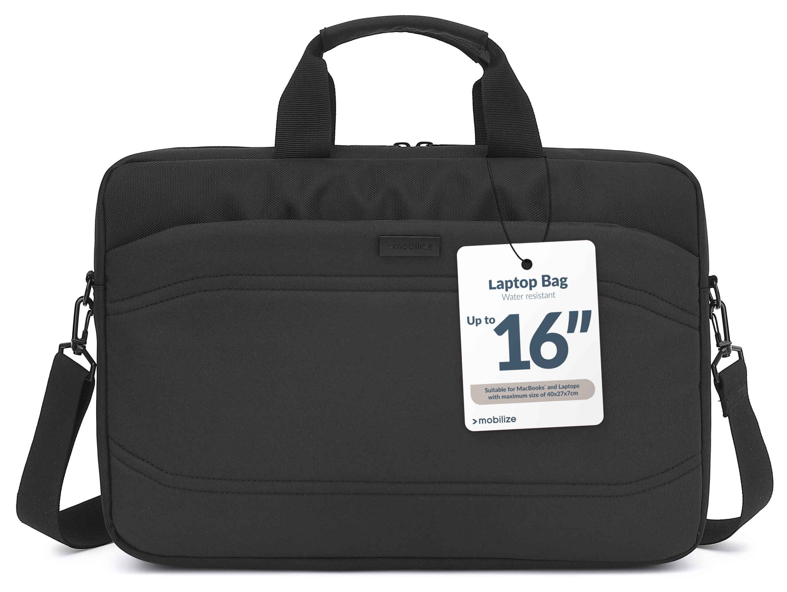 Mobilize Waterresistant Laptop Bag up to 16inch Black - Afbeelding 9