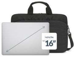 Mobilize Waterresistant Laptop Bag up to 16inch Black