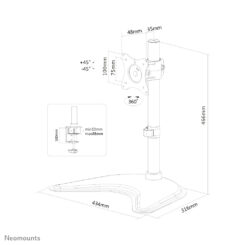 Neomounts NM-D335BLACK Monitorstandaard 10-30" - Afbeelding 4