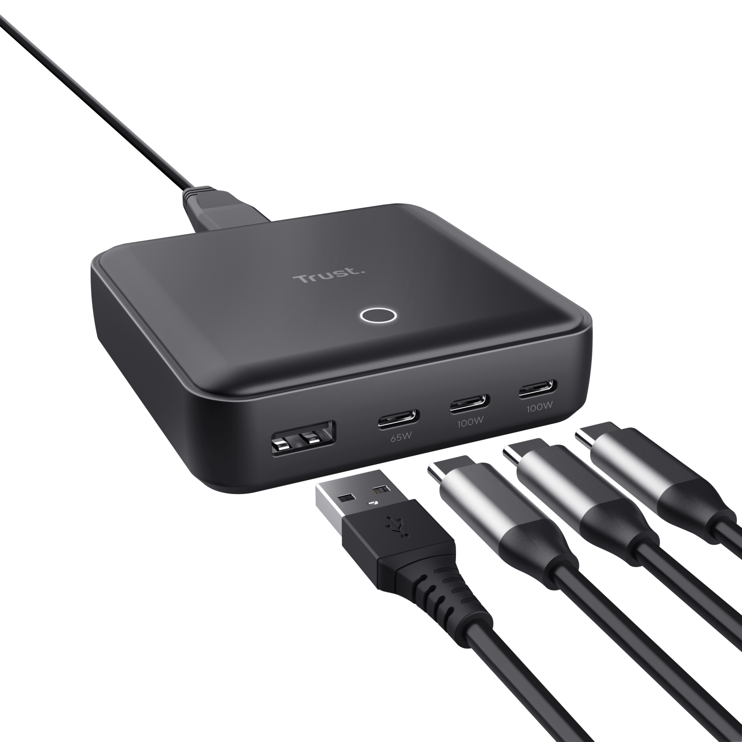 Trust Maxo 100W Universele Laptoplader - USB-C oplader – 100W vermogen – Voor binnengebruik – Zwart - Afbeelding 3