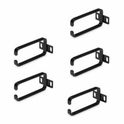 StarTech.com 5-Pack 1U Verticale 4,5 x 10cm Server Rack Kabelmanagement D-Ring Haak; Rackmonteerbare Netwerk Kabelorganizer; Kabelmanager voor 19" en 10" Serverkasten - Afbeelding 2