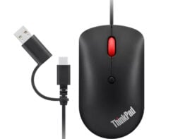 Lenovo 4Y51D20850 muis Kantoor Ambidextrous USB Type-C Optisch 2400 DPI