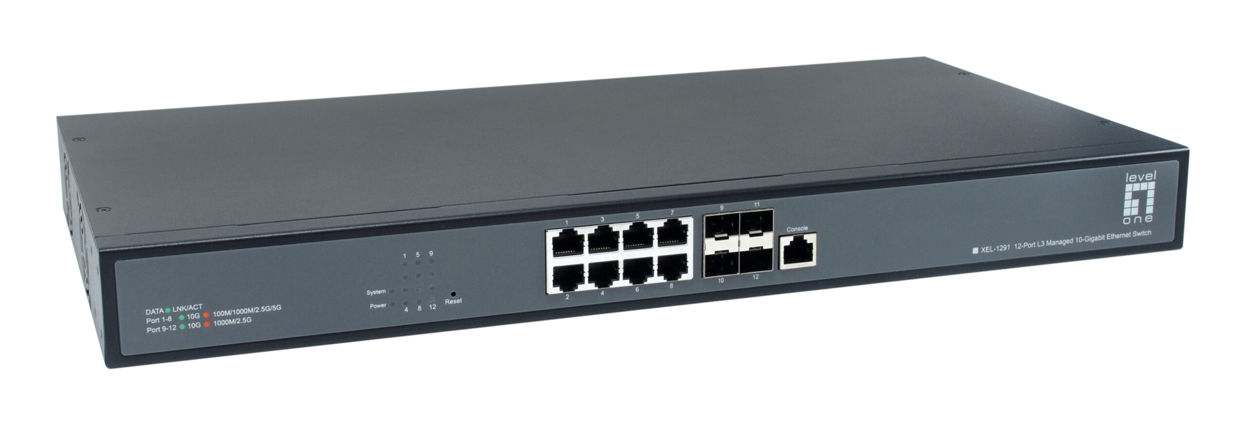 LevelOne XEL-1291 Managed L3 10G Ethernet (100/1000/10000) 1U Zwart - Afbeelding 2