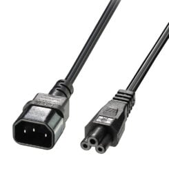 Lindy 30340 electriciteitssnoer Zwart 1 m C14 stekker C5 stekker