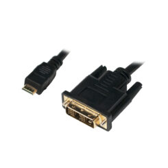 LogiLink Mini-HDMI - DVI-D M/M 1m Zwart - Afbeelding 2
