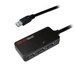 LogiLink UA0262 interface hub USB 3.2 Gen 1 (3.1 Gen 1) Type-A 5000 Mbit/s Zwart - Afbeelding 2
