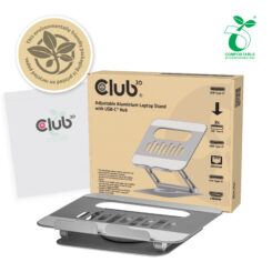 CLUB3D Verstelbare aluminium laptopstandaard met USB-C®-hub - Afbeelding 11