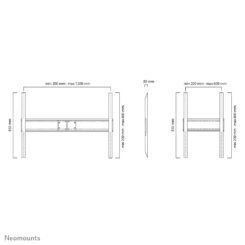 Neomounts LFD-W1500 TV-beugel wand 60-100" - vlak - landscape en portrait - Afbeelding 4