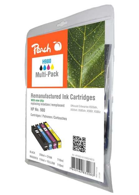 Peach 319073 inktcartridge 4 stuk(s) Zwart, Cyaan, Magenta, Geel - Afbeelding 2