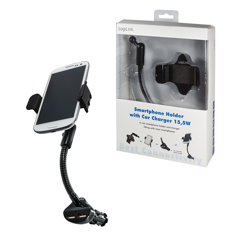 LogiLink PA0121 houder Actieve houder Mobiele telefoon/Smartphone Zwart - Afbeelding 10