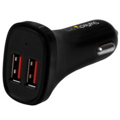 StarTech.com Dubbele USB autolader dual USB 24W/4.8A 2 poorts zwart - Afbeelding 2