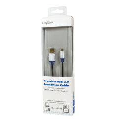 LogiLink 1m, USB2.0-A/USB2.0 Micro-B USB-kabel USB A Micro-USB B 0,48 Gbit/s Zwart - Afbeelding 4