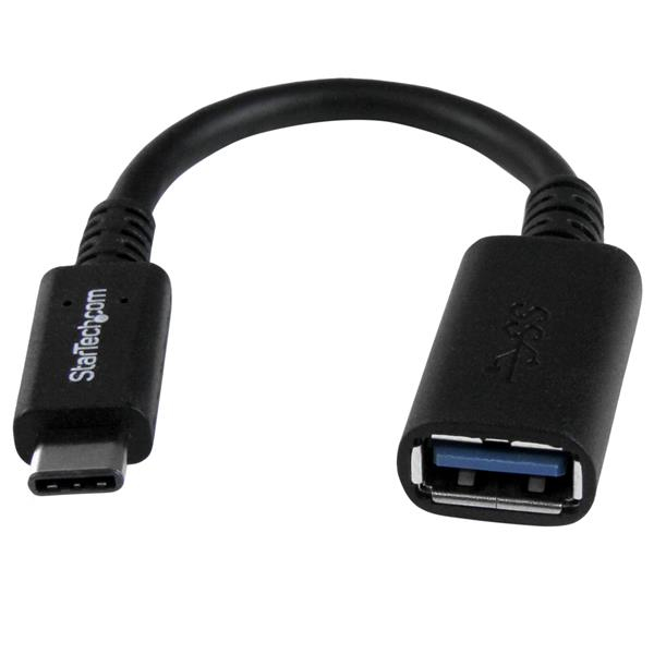 StarTech.com 15cm USB-C naar USB-A Adapter, USB 5Gbps, 3A, USB-C Male naar USB-A Female Converter, USB-IF Gecertificeerd - Thunderbolt Compatibel