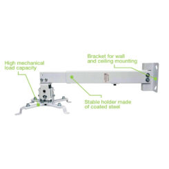 Techly ICA-PM 16 projector beugel Plafond/muur Zilver - Afbeelding 9