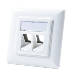 LogiLink NK4020 wandcontactdoos 2 x RJ-45 Wit