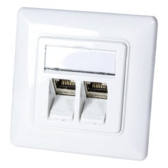 LogiLink NK4020 wandcontactdoos 2 x RJ-45 Wit - Afbeelding 4
