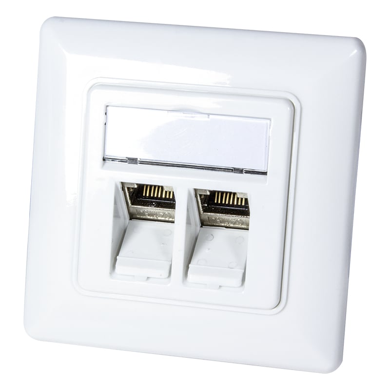 LogiLink NK4020 wandcontactdoos 2 x RJ-45 Wit - Afbeelding 4