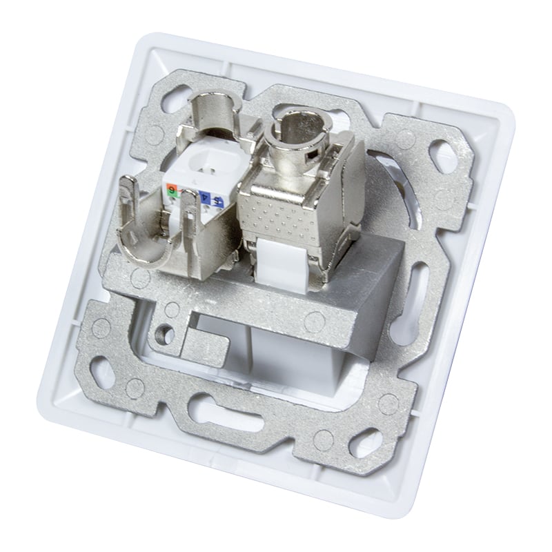 LogiLink NK4020 wandcontactdoos 2 x RJ-45 Wit - Afbeelding 6