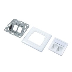 LogiLink NK4020 wandcontactdoos 2 x RJ-45 Wit - Afbeelding 3