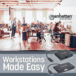 Manhattan 152044 USB grafische adapter 1920 x 1200 Pixels Zwart - Afbeelding 3