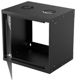 Intellinet 19" netwerkkast wand (basic), 9U, 400 mm diep, zwart, bouwpakket, max. 50 kg, bruikbare diepte 340 mm, glazen deur, montagemateriaal niet inbegrepen - Afbeelding 4