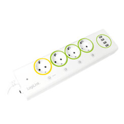 LogiLink PA0130 power uitbreiding 1,5 m 4 AC-uitgang(en) Binnen Wit - Afbeelding 2