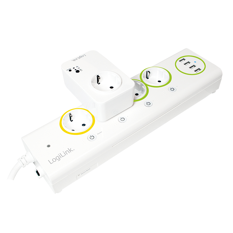 LogiLink PA0130 power uitbreiding 1,5 m 4 AC-uitgang(en) Binnen Wit - Afbeelding 5
